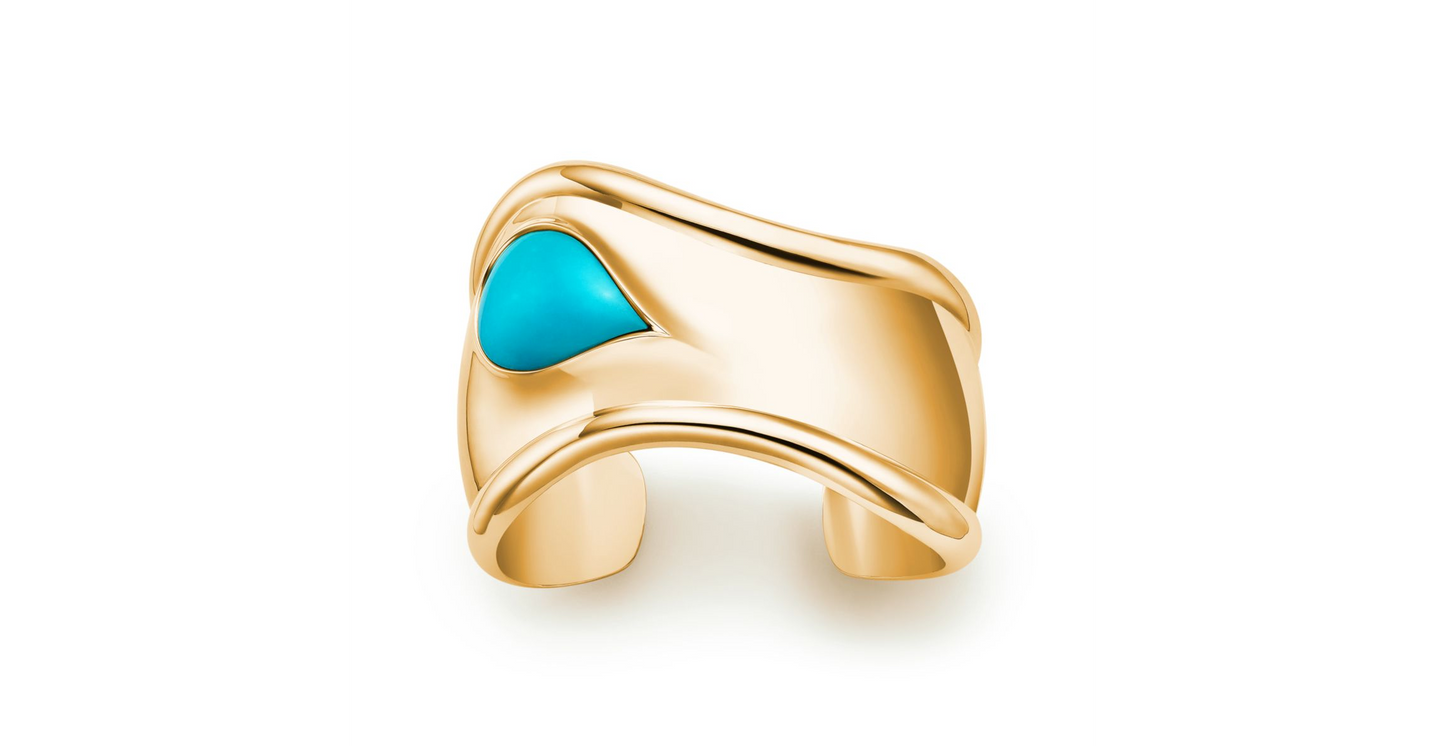 Étreinte d’Or – Bracelet Turquoise Impérial