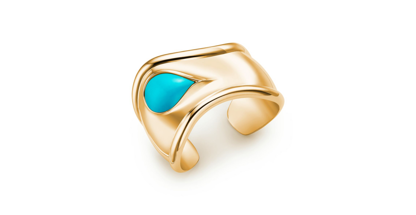 Étreinte d’Or – Bracelet Turquoise Impérial