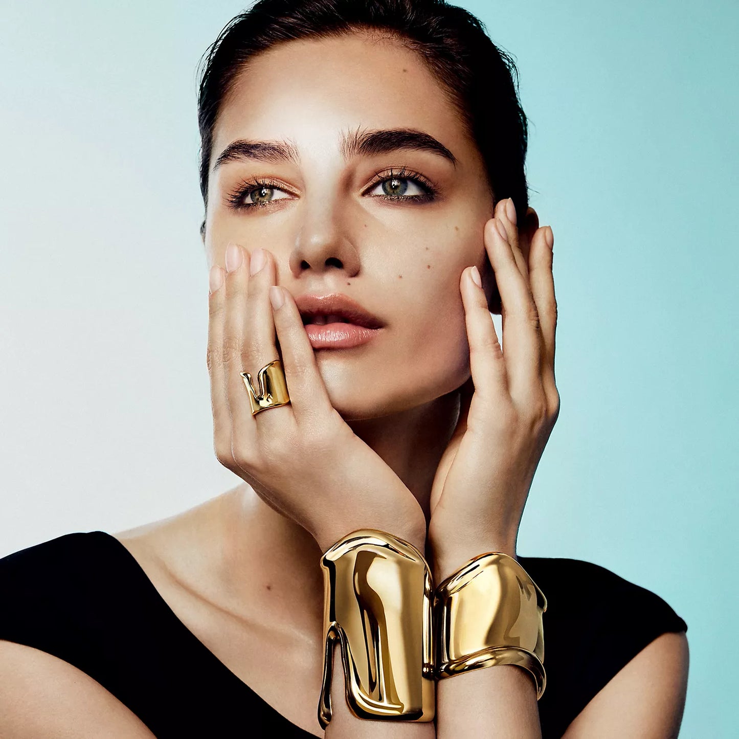 Bracelet Sculptural Doré