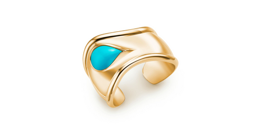 Étreinte d’Or – Bracelet Turquoise Impérial